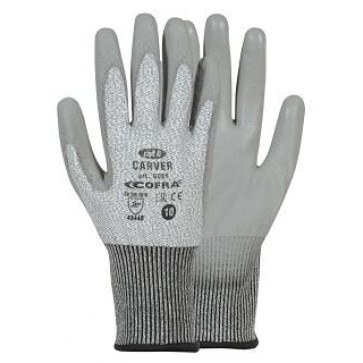 CARVER 1 VE = 12 Paar Schnittschutz-Handschuh (gra